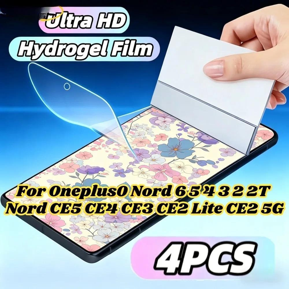 4 шт. Гидрогелевая пленка Защитная пленка для экрана Для Oneplus Nord CE5 CE4 CE3 CE2 Lite Nord 6 5 4 3 2 5G 2T HD Clear Ультратонкая Мягкая TPU пленка
