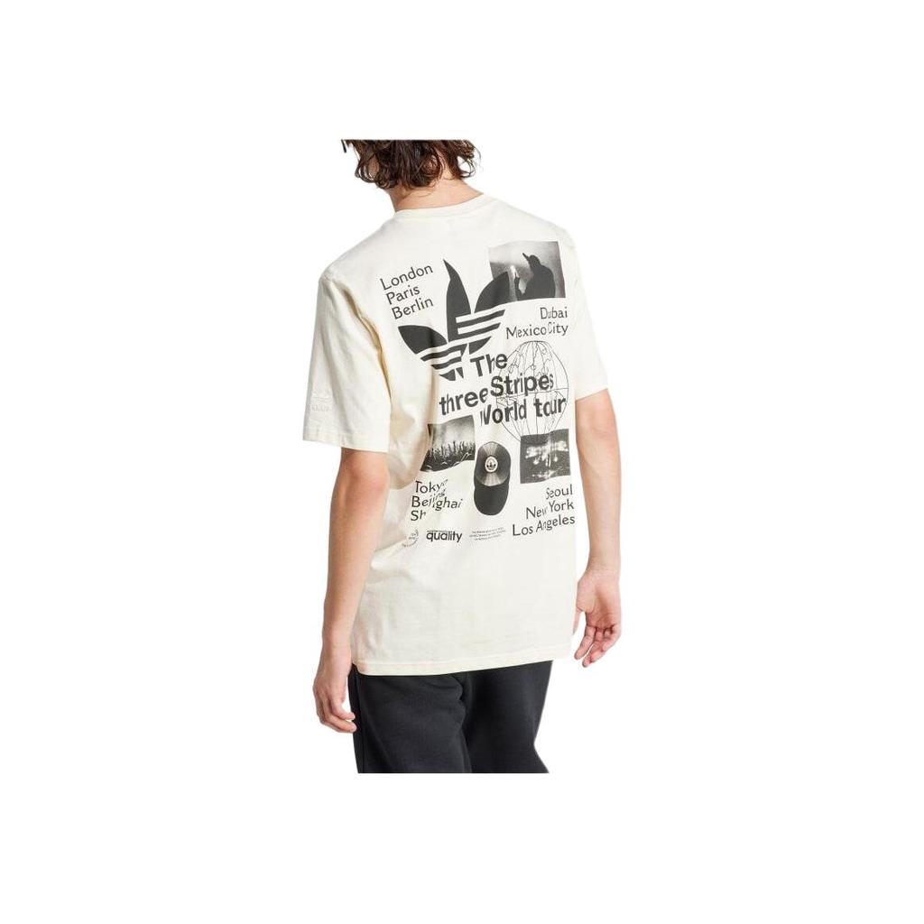 adidas Футболка с коротким рукавом Bt Cream White для мужчин в уличном стиле IS2902
