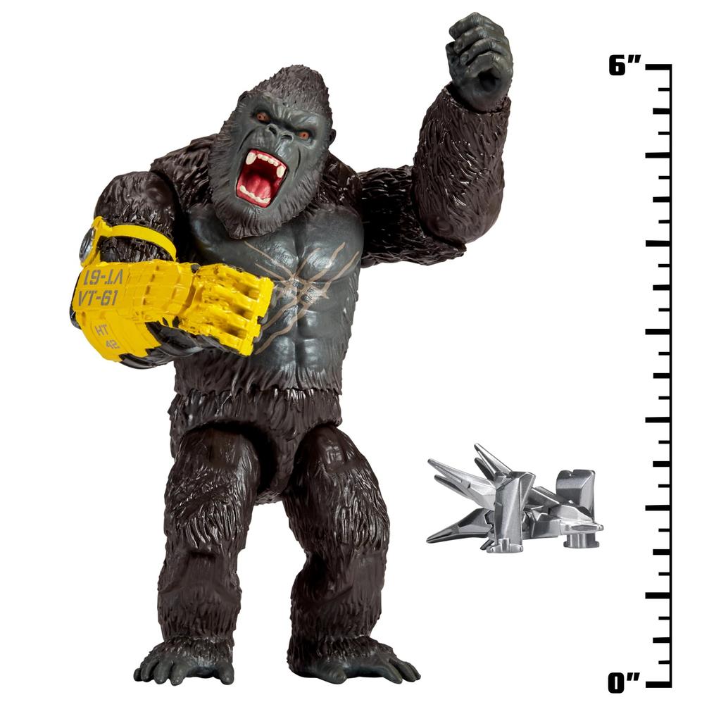 Playmates Toys Godzilla X Kong Kong with 35204 6-inch B.E.A.S.T. Gloves,