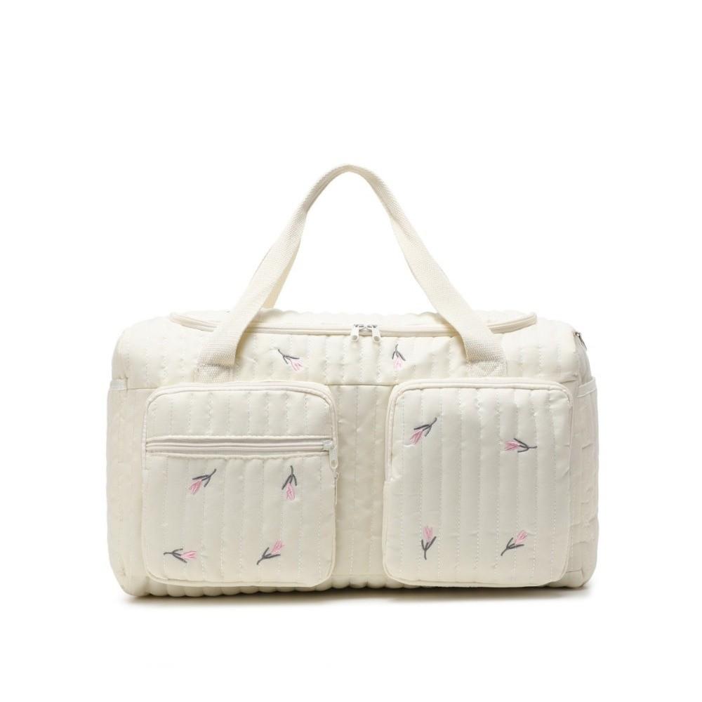 Large Capacity Diaper Organizer Quilted Cotton Travel Handbag Mommy Bag Newborn CareInfant Nursery