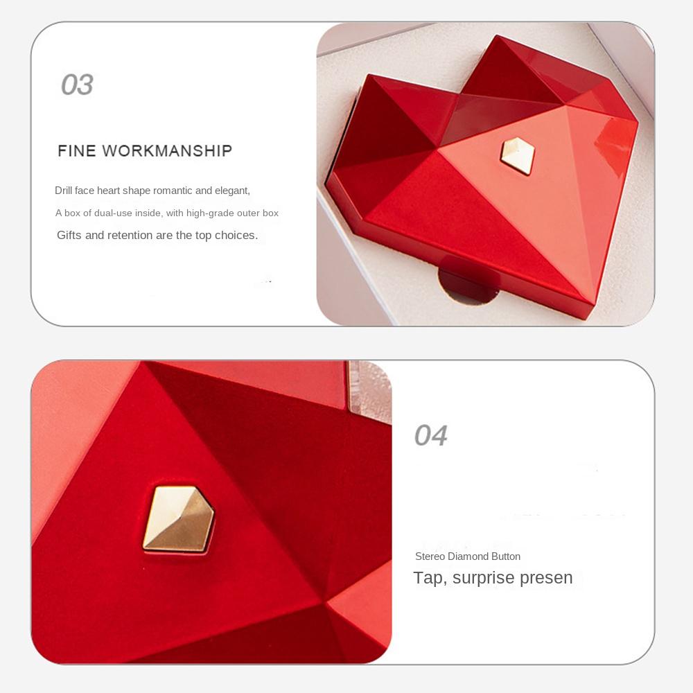 Automatic Pop-up Jewelry Box Portable Jewelry Storage Box Valentine's Day Gifts