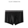 New Striped Men Boxer Underwear Bermuda Ropa Interior Mens Boxers Cuecas Man Calzoncillos Homme U Convex Lingerie