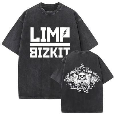 Графическая футболка в стиле Limp Bizkit Ну-металл Винтаж Хлопок Гранж Футболка группы S-3XL