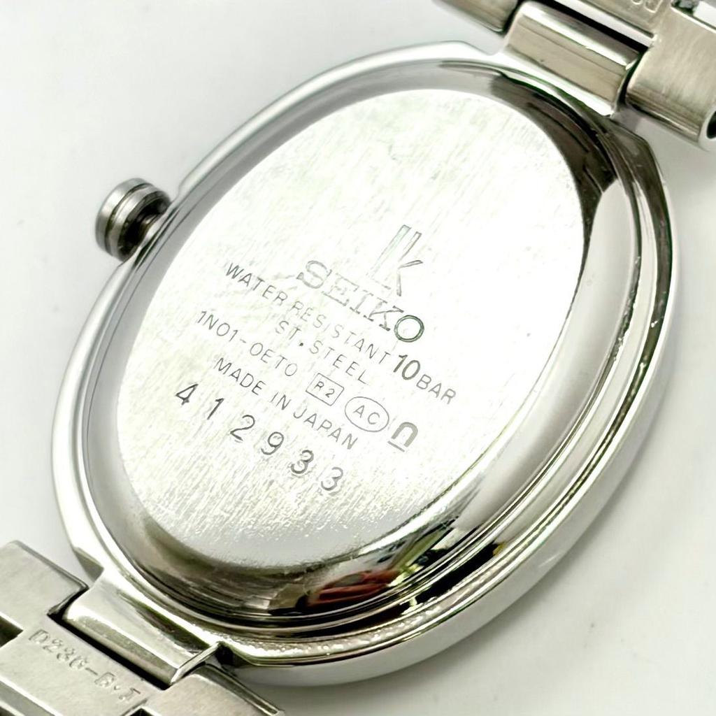 SEIKO Lukia 412933 [Новая батарейка] Женские часы, Овальные, Серебристые, 1N01-0ET0