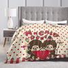 Super Warm Blankets Kids Adult Picnic Cute Monchichis Throw Blanket  Flannel Bedspread For Couch Chair Sofa Bed Cover