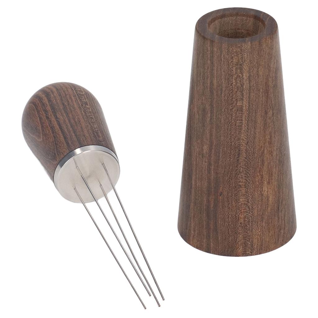Coffee Powder Stirring Tool Black Rosewood 304 Stainless Steel Coffee Stirrer Needle with Wooden