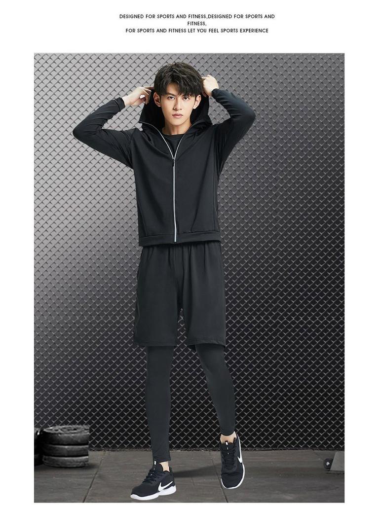 Men's Winter Thermal Quick-Dry Running Suit - Velvet Lined, High Elastic Fitness Tights