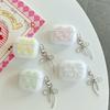 Трехмерный Маленький Бант Для Чехла Airpodspro3 Apple Airpods4 Bluetooth Гарнитуры Блестящий