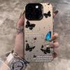 Polka Dot Butterfly Phone Case for iPhone 12 to 17 Pro Max.