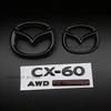 ABS Car Front Grill Emblem Rear Trunk Badge Logo For MAZDA CX60 Glossy Black  Letters Trunk Emblem Stickers Car Accessories BW3