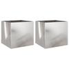Vidaxl Donice, 2 Szt., Srebrne, 42X40X39 Cm, Stal Nierdzewna