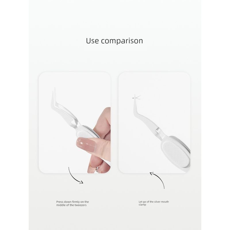 Tweezers for Grafting Eyelashes, Effortless Hair Removal, Specialized for Beauty Salons, Labor-Saving Stainless Steel Eyelash Clip Tool for Beginners