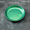 8 inch Pure Titanium Circular Dinner Plate,Drop-Proof Heat-Resistant Home Dinner Dishes Dessert Tray Food Tableware,Kitchenware