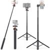 VRIG TP-16 140cm/55in Selfie Stick Tripod Stand with Flexible Ball Head Phone Holder 1/4 Inch Screw