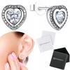 Earrings With Cubic Zirconia S925 Hearts Crystals Stud Zirconias