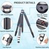 INNOREL GT254CF Carbon Fiber Tripod with Quick Lever Irregular Center 15kg Maximum Load Working Pipe Panoramic Macro Center and Bag Included Lock,