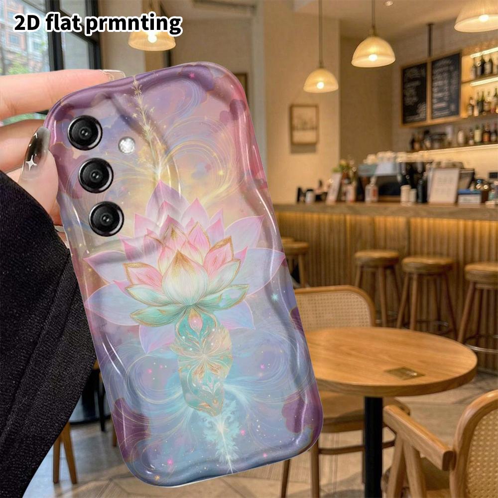 Чехол для телефона: 2D Плоский Защитный Чехол для Samsung Galaxy A34 A35 M05 M06 S20 S22 S21 FE Plus 5G, Позолоченный Священный Лотос, Рождественские и Хэллоуинские Подарки