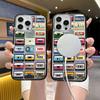 American retro tape mobile phone case Apple 15Pro acrylic magnetic suction MagSafe transparent iPhone17 anti-drop