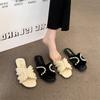 Cool Slippers Women's Outer Wear Design Small Fragrant Wind Pearl Seaside Beach 2025 New Summer One-word Drag Niche