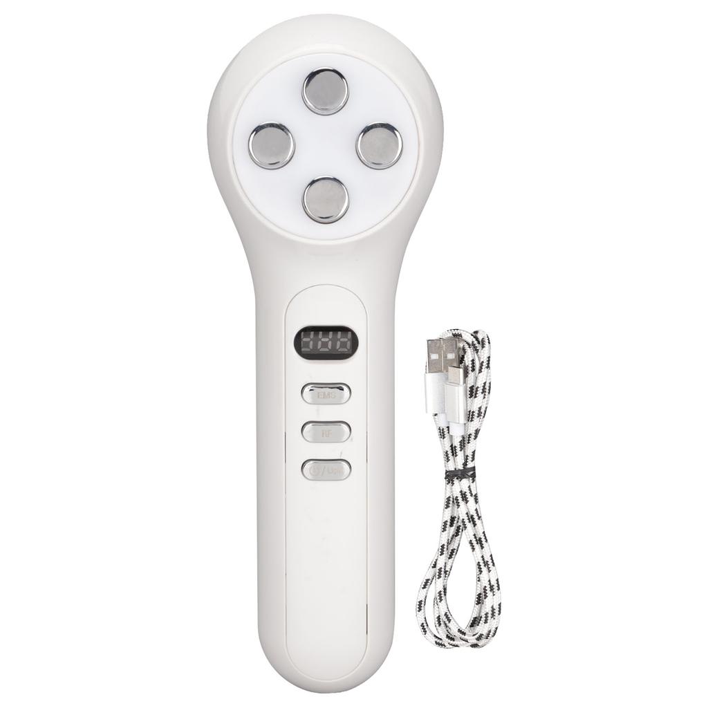 EMS Радиочастотный Косметический Прибор 5 Шестеренчатый Массажер Для Лица и Подтяжки Кожи Белый