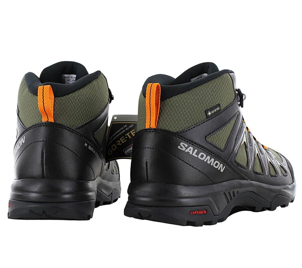 SALOMON X Braze Mid GTX - GORE-TEX - мужские кроссовки зелено-черные 471810 спортивная обувь ОРИГИНАЛ