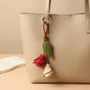 Leather Tulip Bag Pendant Colorful Bag Decoration Cute Bag Charm  Car Keyring