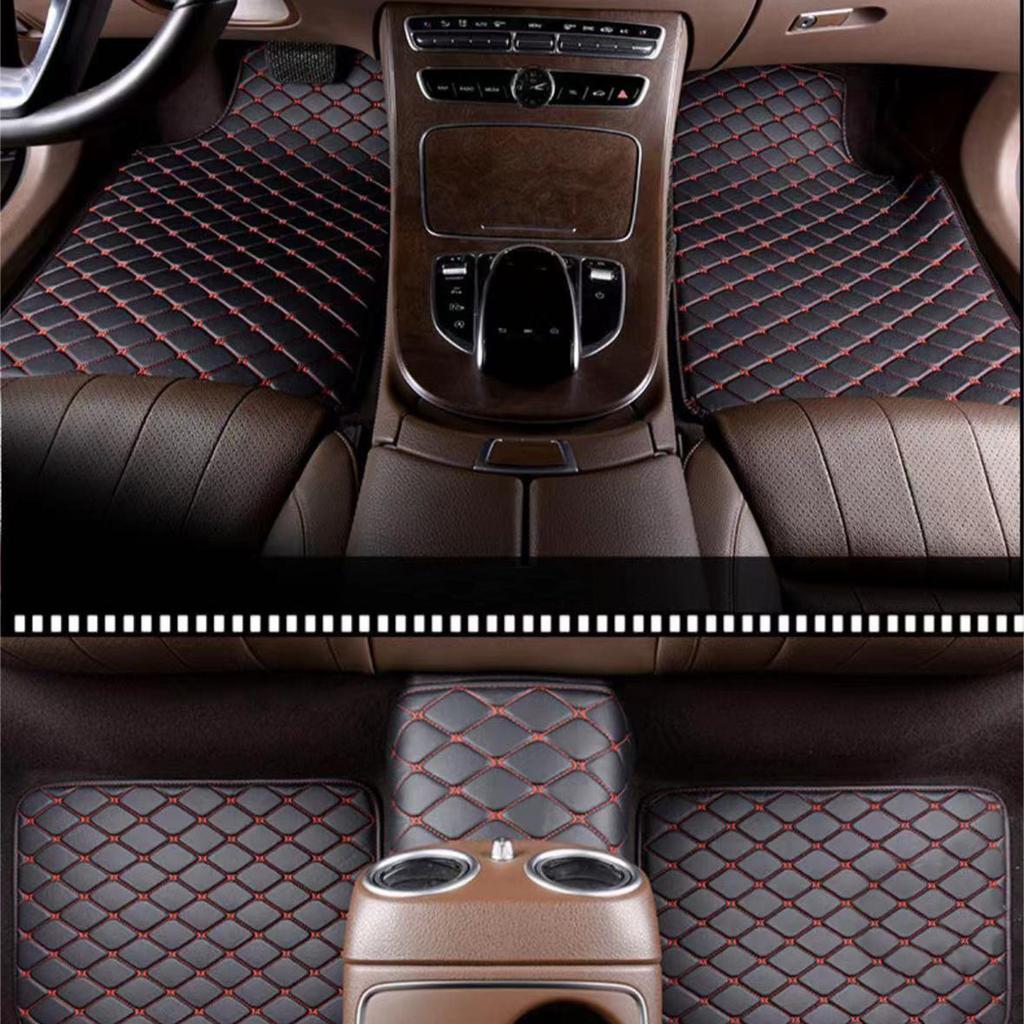 Набор автомобильных водонепроницаемых универсальных кожаных ковриков для ног, ковров, автомобильных ковриков