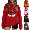 Women's Casual Round Neck Long Sleeved Pullover,Christmas Printed Top, Long Sleeved Hoodie