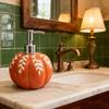 460ml Halloween Pumpkin Soap Dispenser Ceramic Refillable Hand Wash Dish Soap Dispenser Fall Bathroom Kitchen Decor