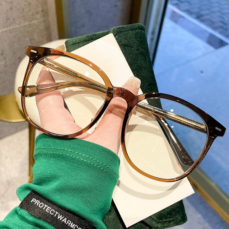 Очки в черной оправе женские модные простые артефакты степень близорукости можно сочетать с ультралегкими большими зеркальными очками, показывающими лицо