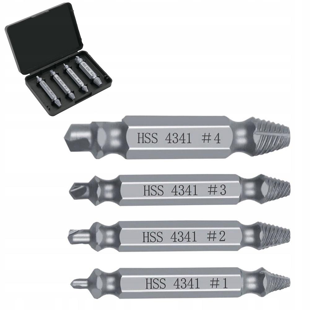 Set of bits for removing broken screws, 4 pcs.