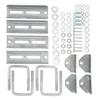 Galvanized Swivel Bunk Bracket Kit Adjustable Sturdy Construction for 3x3 Boat Trailer Cross Member