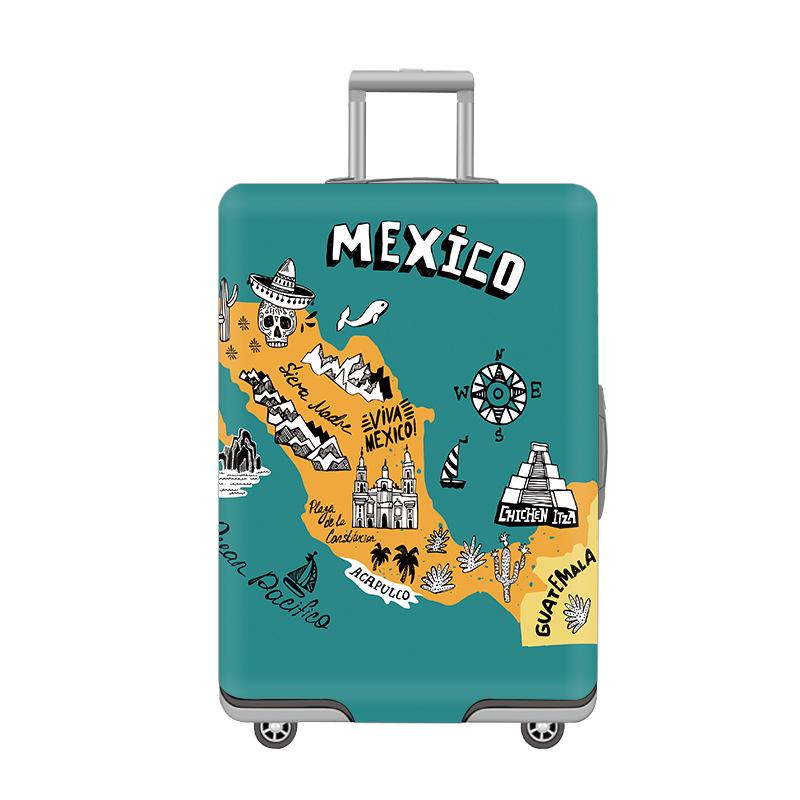 Индивидуальный эластичный чехол для чемодана, утолщенная защита от пыли с напечатанным изображением