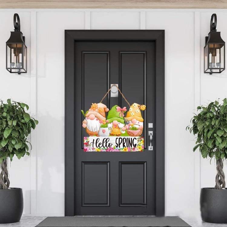 Decorative Welcome Spring Hangings Sign Handmade Woods Door Decorations