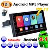 1 DIN Adjustable Universal Car Stereo Radio Android 7 Inch Touch Screen FM Quad-Core GPS Navigation Carplay Android Auto Multimedia