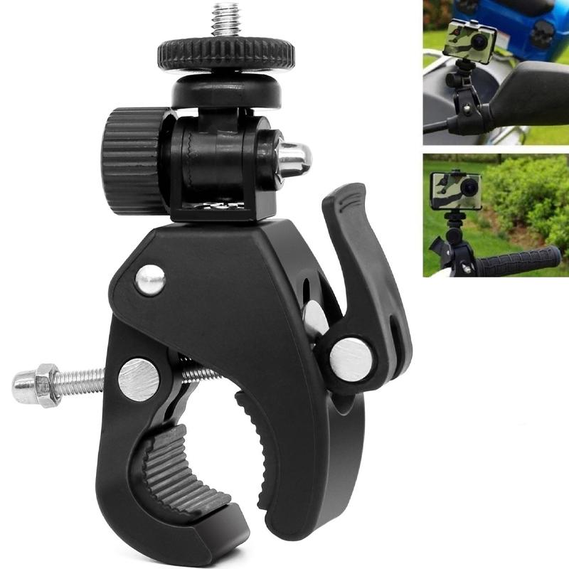 High Quality 1/4 Camera DV DSLR Bike Bicycle Handlebar Clamp Bracket Tripod Mount Screw Clip Tripod For Action Camera Gopro Hero