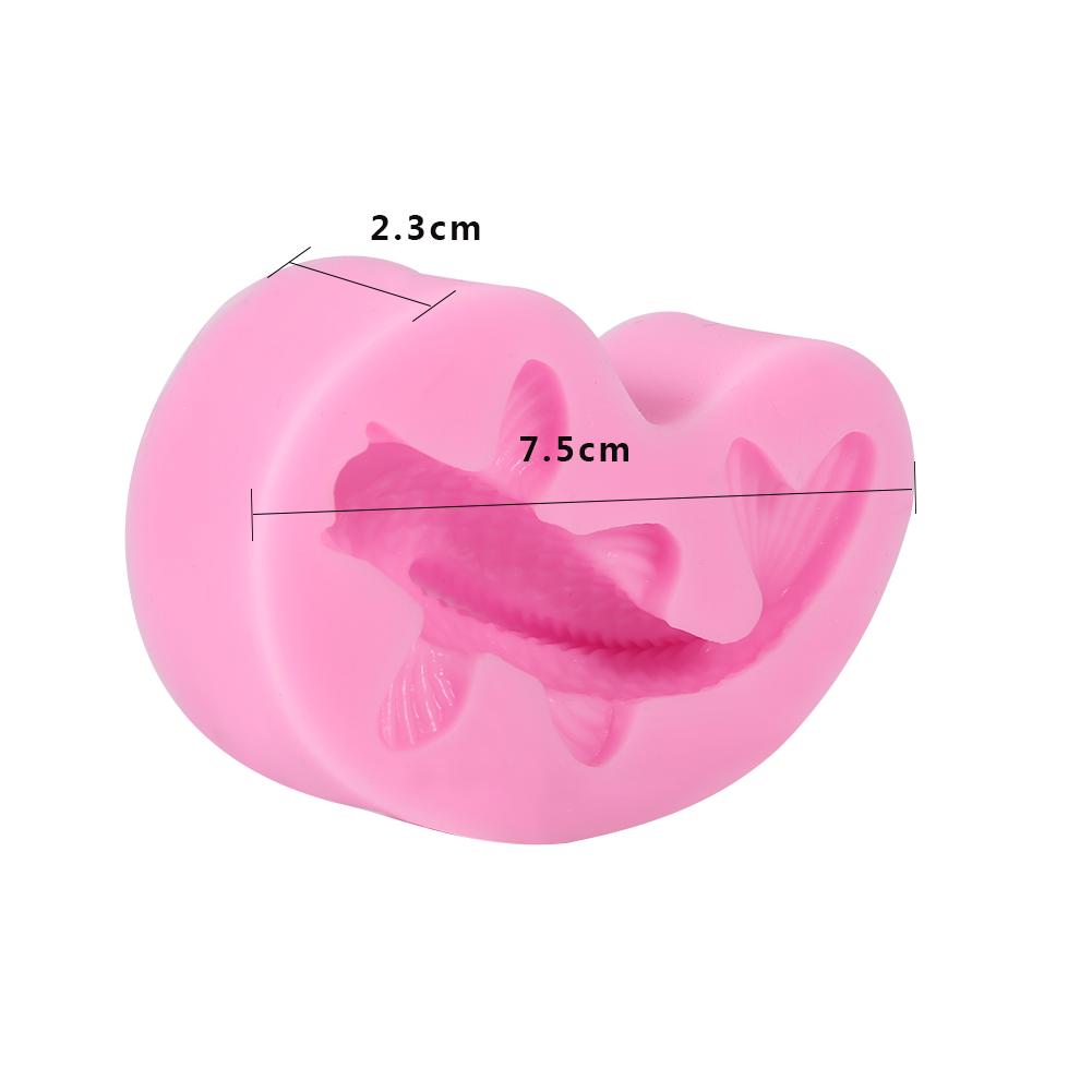 3D Силиконовая форма для мастики в форме рыбы Инструмент для украшения торта Шоколад Сахарная мастика Шоколадная форма