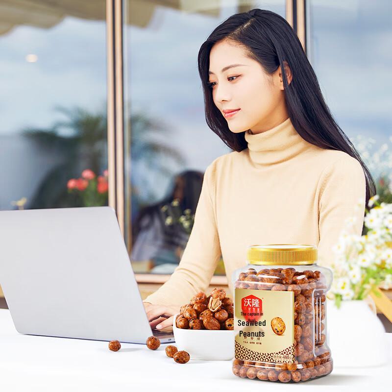 Walong Seaweed Flavor Fish Skin Peanuts 480g
