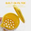 Hot Sale Manual Lemon Juicer Portable Squeezer Fruit Juicer Screw Top Manual Juices Reamer Built In Filter For Home Travel Camp