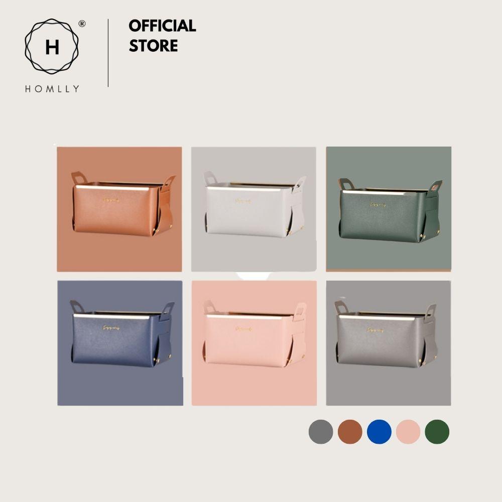 Homlly Leather PU Cosmetic Makeup Organizer Jewelry Storage Basket (3pcs)