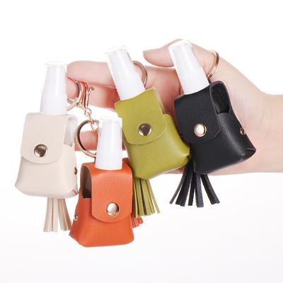 1 унция ПУ Держатель для антисептика для рук Брелок Портативная многоразовая бутылочка для кемпинга на открытом воздухе, пеших прогулок, путешествий, карманное хранение с крючком