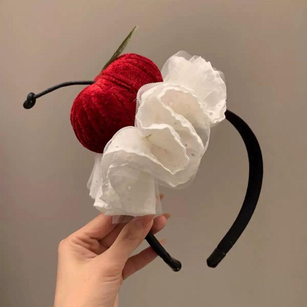 Apple Shaped Apple Hair Clip White Lace Lolita Hair Accessory Christmas Party