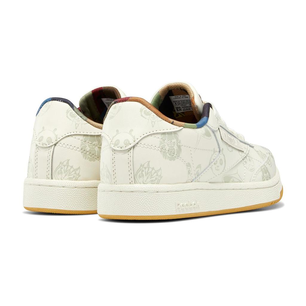 Kung Fu Panda x Reebok Club C 85 J Family Детские Кроссовки Кремовый Классический Белый Бумажно-белый H01194