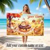Mountain Landscape Theme Soft Beach Towel Personalized Custom Name Text Towel Portable for Beach Pool Travel