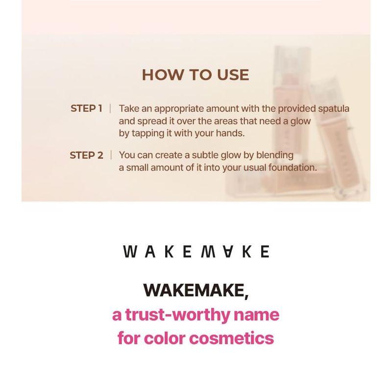 WAKEMAKE Жидкий хайлайтер с эффектом сияния - 3 цвета