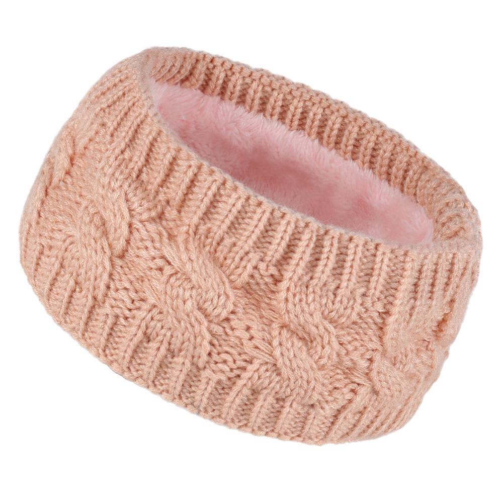 Женская зимняя бархатная вязаная повязка на голову: Теплые спортивные наушники из крученой шерсти для Европы и Америки