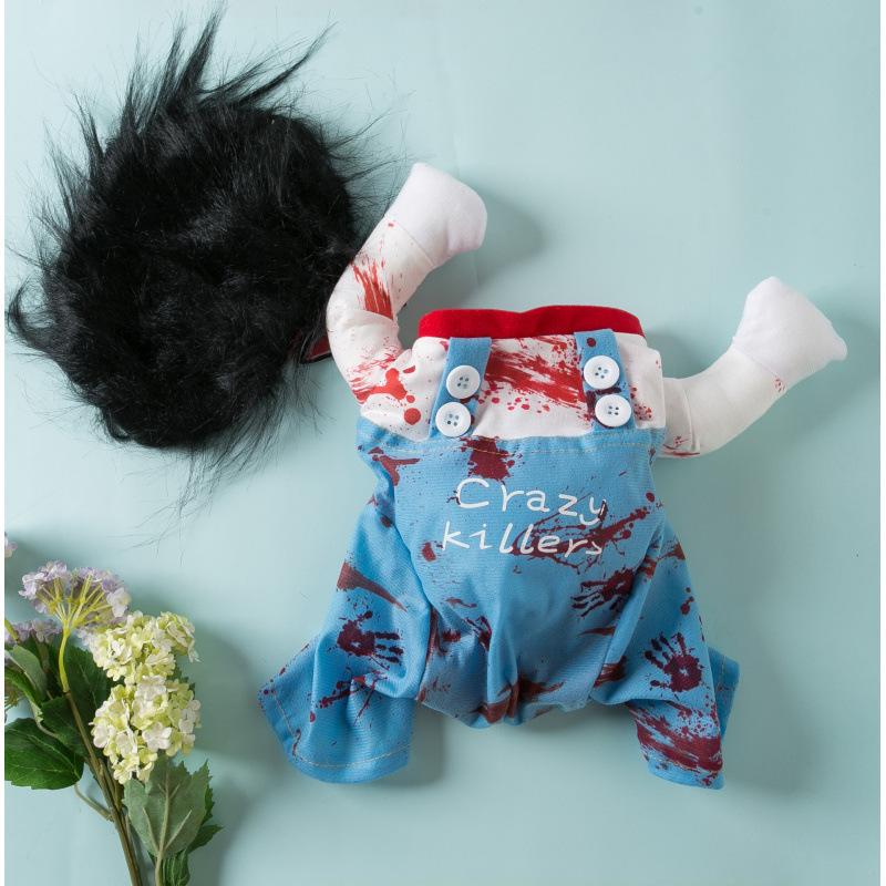 Funny Halloween Pet Dog Polyester Eco-friendly Big Banana Print Cartoon Style Formal Coat for Winter