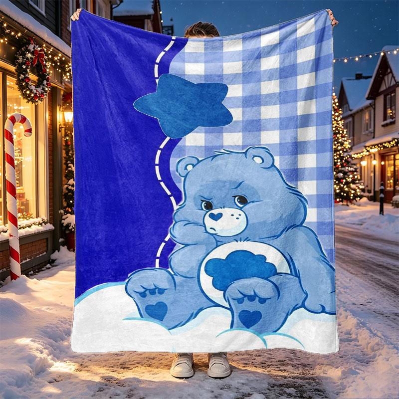 Care Bears Pattern Blanket for Home Decoration, Bed, Sofa, Car Travel, Camping, Suitable for All Seasons, Birthday Christmas Gift
