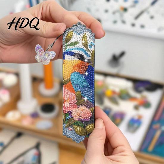 Наборы для рукоделия своими руками для взрослых Набор для изготовления закладки «Алмазная мозаика» Закладка для Хэллоуина с рисунком тыквы и призрака Животное Птица Набор для изготовления закладок для книг для взрослых,