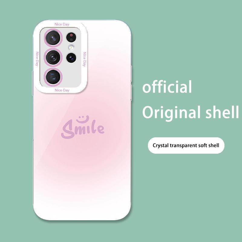 Samsung S23puls Gradient 20Smile23puls Ультрапрозрачный чехол для A54 — полный комплект с защитой от падений.